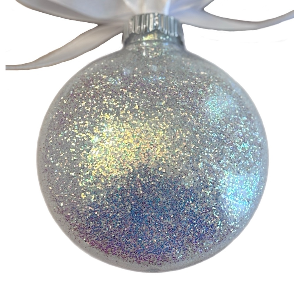 White Holographic Ornament with Feeling Frosty Text - Picture 3 of 4